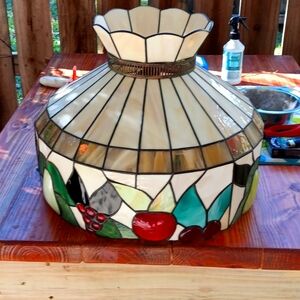 Stain glass chandelier